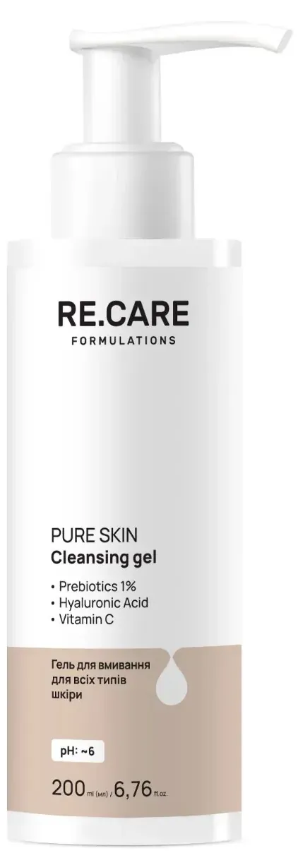 Гель для вмивання Re.Care Pure Skin Cleansing Gel для всіх типів шкіри, 200 мл