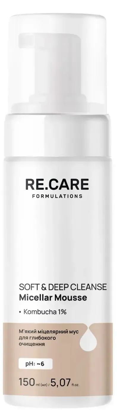 Мус для вмивання Re.Care Soft&Deep Cleanse Micellar Mousse м'який міцелярний очищувальний, 150 мл