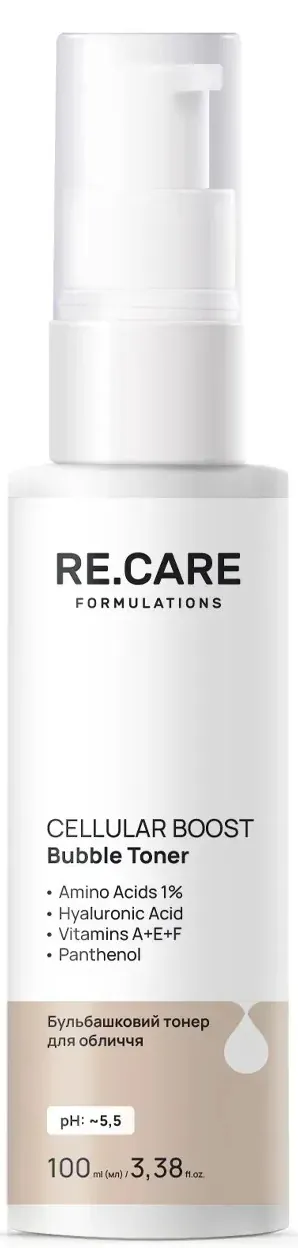 Тонер для обличчя Re.Care Cellular Boost Bubble Toner бульбашковий, 100 мл