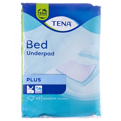 Пелюшки Tena Bed Plus одноразові поглинаючі 60 x 60 см, 5 шт