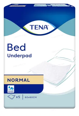 Пелюшки Tena Bed Underpad Normal одноразові поглинаючі 60 x 60 см, 5 шт