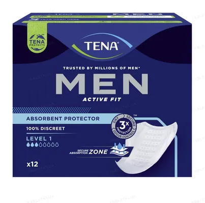 Прокладки урологічні для чоловіків Tena Men Active Fit Level 1, 12 штук