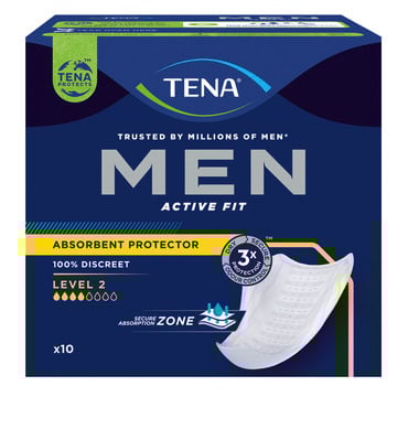 Прокладки урологические для мужчин Tena Men Active Fit Level 2, 10 штук