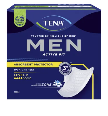 Прокладки урологічні для чоловіків Tena Men Active Fit Level 2, 10 штук