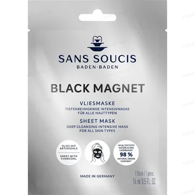 Маска тканинна Sans Soucis Black Magnet очищувальна, 16 мл