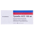 Тромбо АСС 100 мг таблетки, п/плен. обол., киш./раств. по 100 мг №30 (10х3)