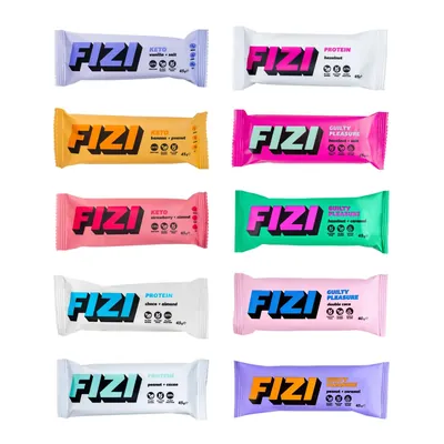 Батончик Fizi Variety box набір різних смаків з різних лінійок, 10 штук