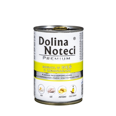Консерва для собак Dolina Noteci Premium Гусок з картоплею, 400 г