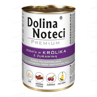 Консерва для собак Dolina Noteci Premium Кролик з журавлиною, 400 г