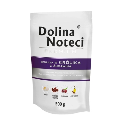 Консерва для собак Dolina Noteci Premium Кролик з журавлиною, 500 г