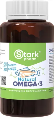 Омега 3 риб'ячий жир Stark Pharm Natural Omega 3 1000 мг, 60 капсул