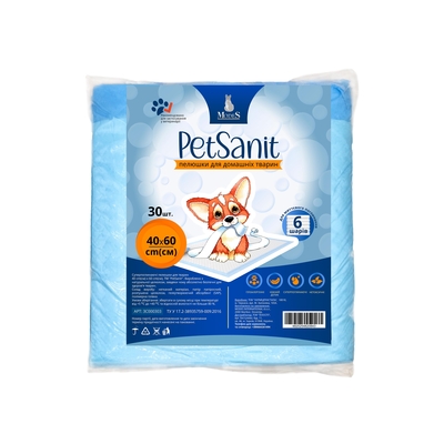 Пеленки ModeS PetSanit 40x60 см для домашних животных, 30 шт