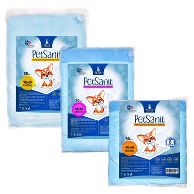 Пеленки ModeS PetSanit 60x60 см для домашних животных, 30 шт