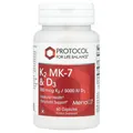 Вітаміни K2 (MK-7) та Д3 Protocol for Life Balance K2 MK-7 & D3, 60 капсул