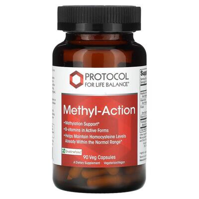 Витамины группы В Protocol for Life Balance Methyl-Action, 90 веганских капсул