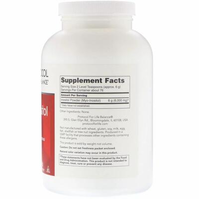 Мио-инозитол Protocol for Life Balance Myo-Inositol порошок, 454 г