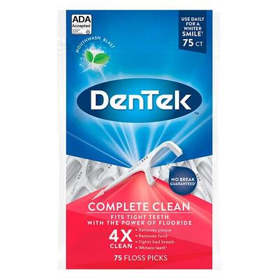 Флосс-зубочистки DenTek Комплексное очищение, 75 штук