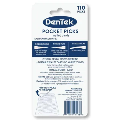 Зубочистки DenTek кишенькові, 110 штук
