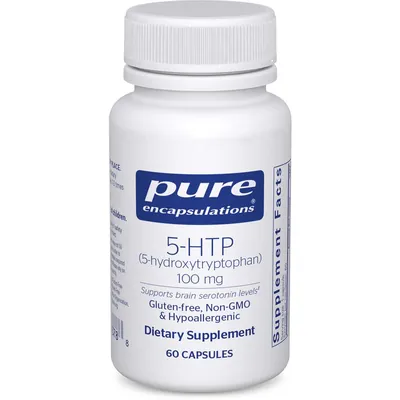 5-HTP Pure Encapsulations 5-HTP (5-гідрокситриптофан) 100 мг, 60 капсул