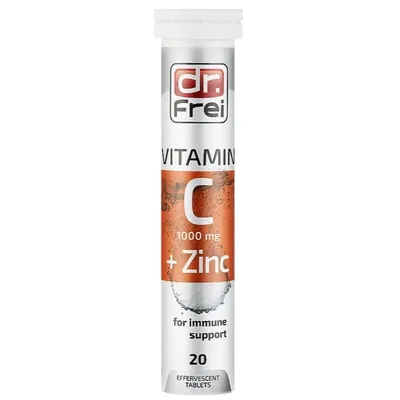 Вітамін С + Цинк Dr. Frei Vitamin C + Zink таблетки шипучі №20