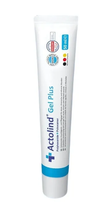 Гель Actolind Gel Plus захисний для догляду за гострими, хронічними та інфікованими ранами, 50 мл