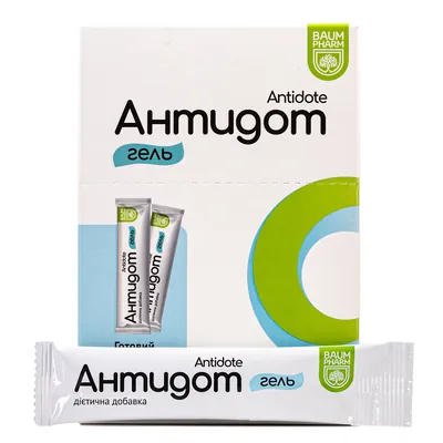 Антидот Baum Pharm гель зі смаком банана по 20 г №20 у стіках