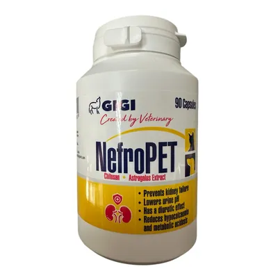 Вітамінно-мінеральний комплекс GiGi NefroPET при хронічній нирковій недостатності у собак та котів, 90 капсул