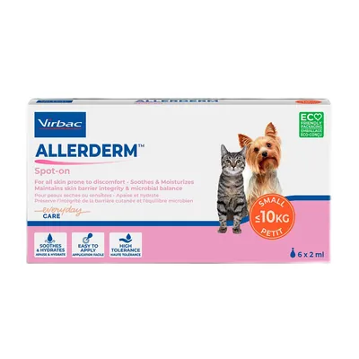 Аллердерм Спот-он Virbac Allerderm Spot-on краплі для собак до 10 кг, 6 піпеток по 2 мл