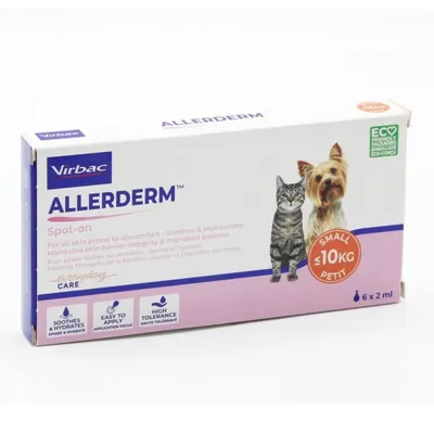Аллердерм Спот-он Virbac Allerderm Spot-on краплі для собак до 10 кг, 6 піпеток по 2 мл