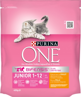 Корм сухий для кошенят Purina One Junior 1-12 з куркою та злаками, 450 г