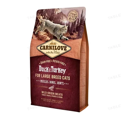Корм сухий для дорослих кішок великих порід Carnilove Cat Duck & Turkey Large Breed з качкою та індичкою, 400 г