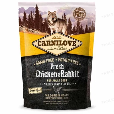 Корм сухий для дорослих собак Carnilove Fresh Chicken & Rabbit курка та кролик, 1,5 кг