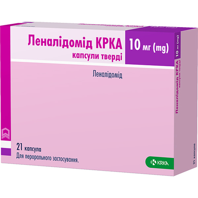 Леналидомид КРКА капсулы тв. по 10 мг №21 (7х3)