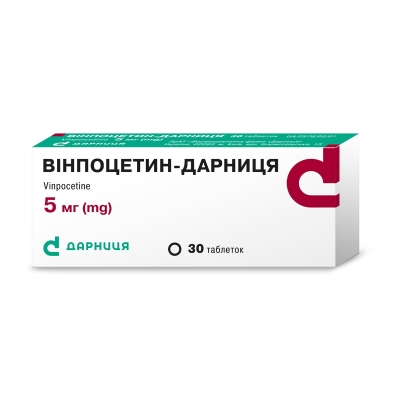 Винпоцетин-Дарница таблетки по 5 мг №30 (10х3)