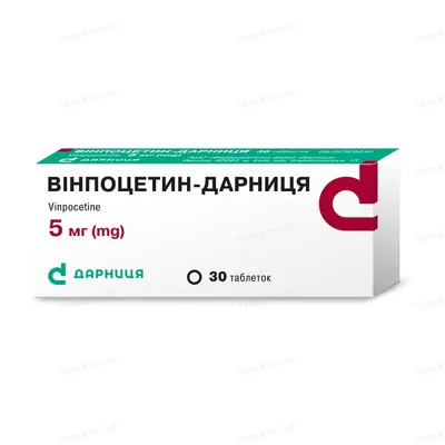 Вінпоцетин-Дарниця таблетки по 5 мг №30 (10х3)