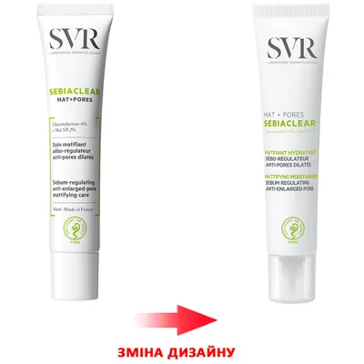 Крем для обличчя SVR Sebiaclear Mat + Pores матуючий та порозвужуючий для комбінованої та жирної шкіри, 40 мл