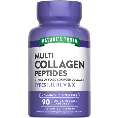 Колагенові пептиди Nature's Truth Multi Collagen Peptides, 90 капсул швидкого вивільнення