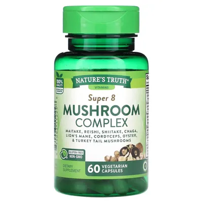 Комплекс грибів Nature's Truth Super 8 Mushroom Complex, 60 вегетаріанських капсул