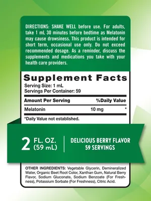 Мелатонін Nature's Truth Liquid Melatonin рідкий, смак ягід, 59 мл