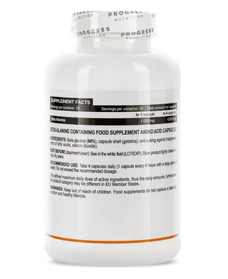Бета-аланін Progress Nutrition Beta Alanine, 100 капсул