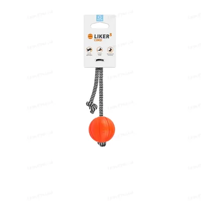М'ячик для собак Collar Liker Cord на шнурку, діаметр 7 см