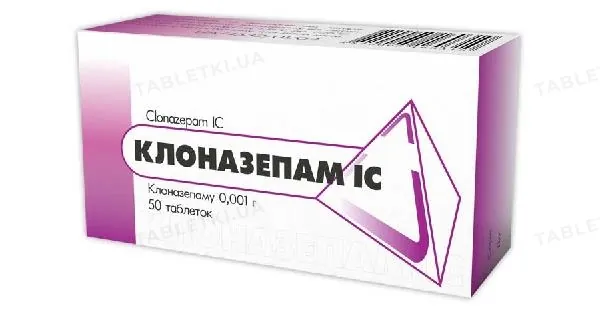 Клоназепам IC таблетки по 1 мг №50 (10х5)
