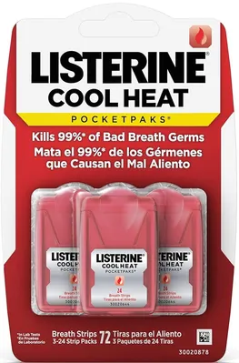 Смужки для освіження подиху Listerine Cool Heat PocketPaks кориця, 72 шт