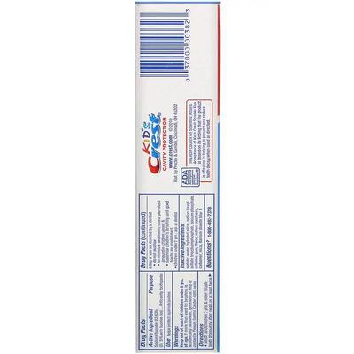 Зубная паста Crest Kids Cavity Protection Pump, 130 г