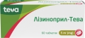 Лизиноприл-Тева таблетки по 5 мг №60 (10х6)