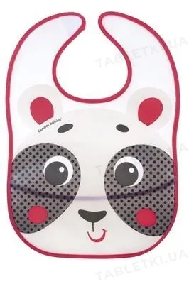 Слинявчик Canpol babies Hello Little пластмасовий з кишенькою, бежевий, 9/232_bei