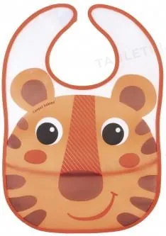 Слинявчик Canpol babies Hello Little пластмасовий з кишенькою, помаранчевий, 9 / 232_ora