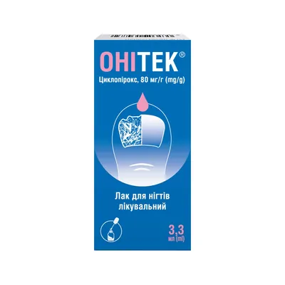 Онітек лак д/нігт. 80 мг/г по 3.3 мл у флак. скл.