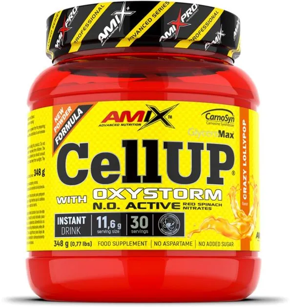 Передтренувальний комплекс Amix Nutrition CellUP with OXYSTORM божевільні льодяники, 348 г