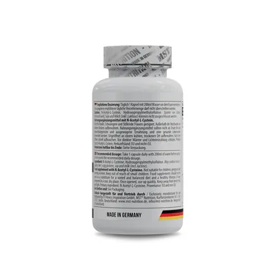 Ацетилцистеїн MST Nutrition NAC (N-Acetyl Cysteine) по 696 мг, 60 капсул